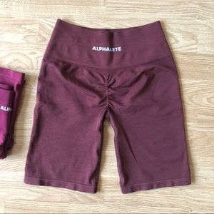 Alphalete Amplify Biker Shorts in Copper